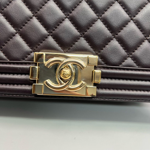 Chanel Quilted Medium Boy Flap Lambskin Azalea