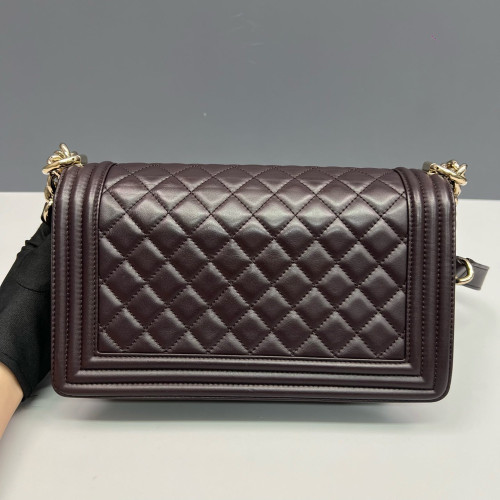 Chanel Quilted Medium Boy Flap Lambskin Azalea