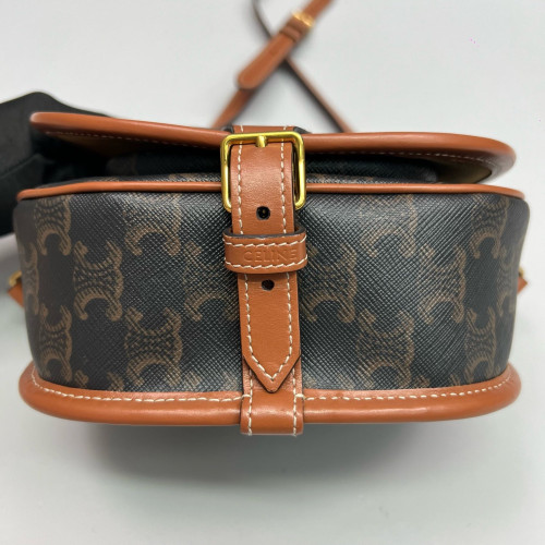 Celine Medium Folco Bag Triomphe Black Brown