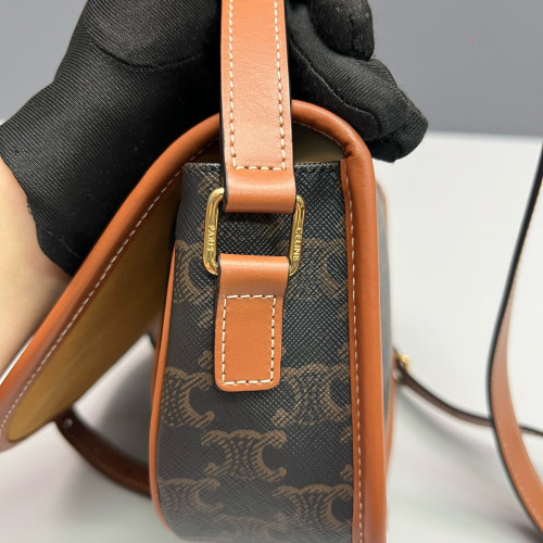 Celine Medium Folco Bag Triomphe Black Brown
