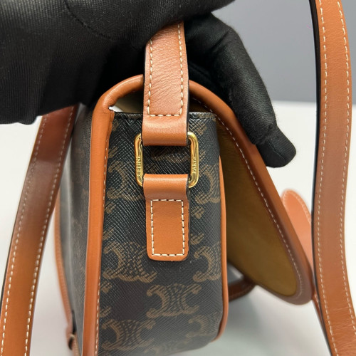 Celine Medium Folco Bag Triomphe Black Brown
