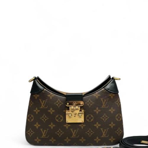 Louis Vuitton Shoulder Bag Monogram Brown Black