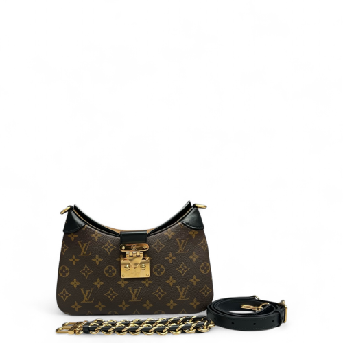 Louis Vuitton Shoulder Bag Monogram Brown Black