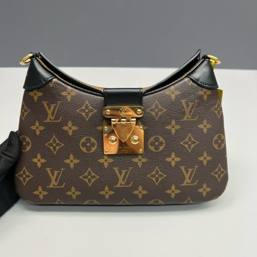Louis Vuitton Shoulder Bag Monogram Brown Black