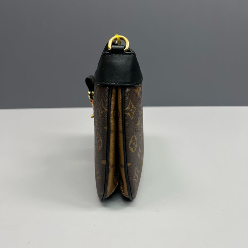Louis Vuitton Shoulder Bag Monogram Brown Black