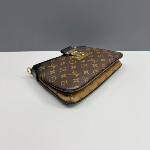 Louis Vuitton Shoulder Bag Monogram Brown Black