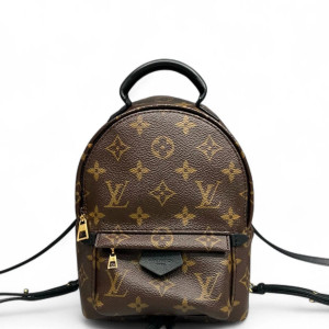 Louis Vuitton Palm Springs Backpack Mini Monogram Brown Black