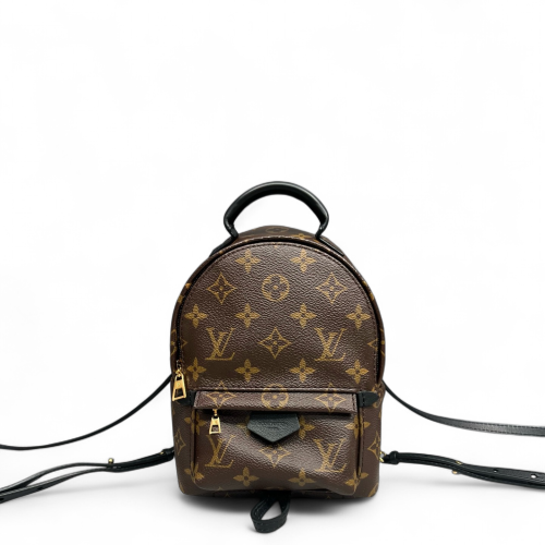Louis Vuitton Palm Springs Backpack Mini Monogram Brown Black