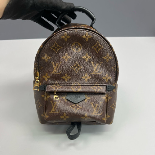 Louis Vuitton Palm Springs Backpack Mini Monogram Brown Black