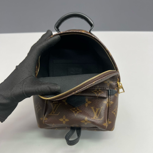 Louis Vuitton Palm Springs Backpack Mini Monogram Brown Black