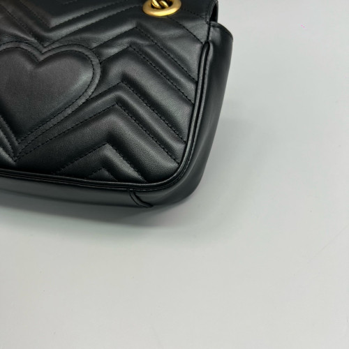 Gucci Diamante Mini GG Marmont Calfskin Black
