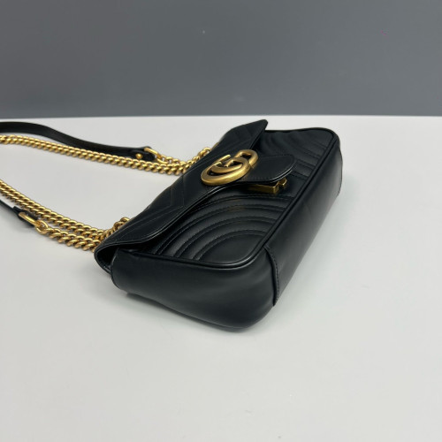 Gucci Diamante Mini GG Marmont Calfskin Black