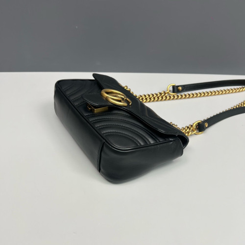 Gucci Diamante Mini GG Marmont Calfskin Black