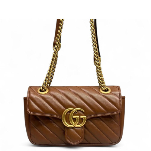 Gucci Mini GG Marmont Calfskin Tan