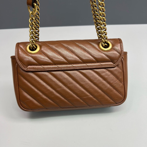 Gucci Mini GG Marmont Calfskin Tan