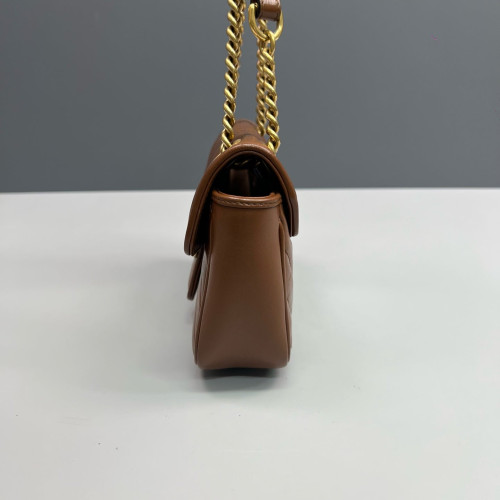 Gucci Mini GG Marmont Calfskin Tan