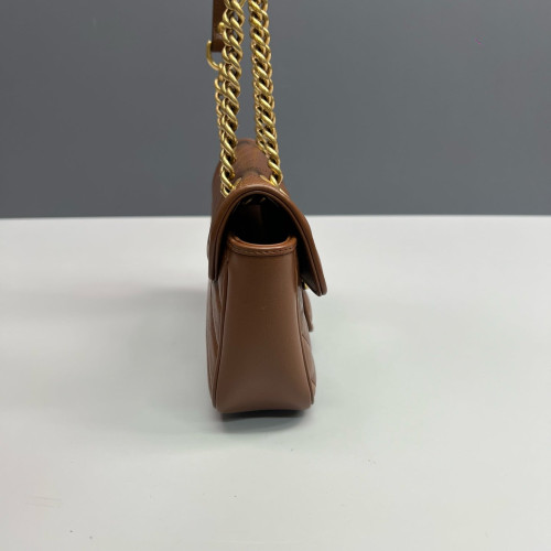 Gucci Mini GG Marmont Calfskin Tan