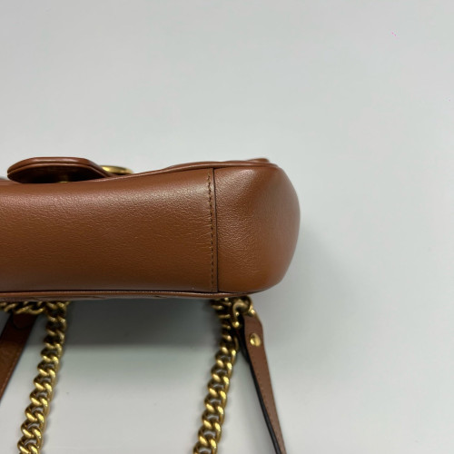 Gucci Mini GG Marmont Calfskin Tan