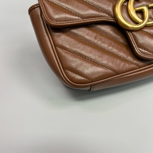 Gucci Mini GG Marmont Calfskin Tan