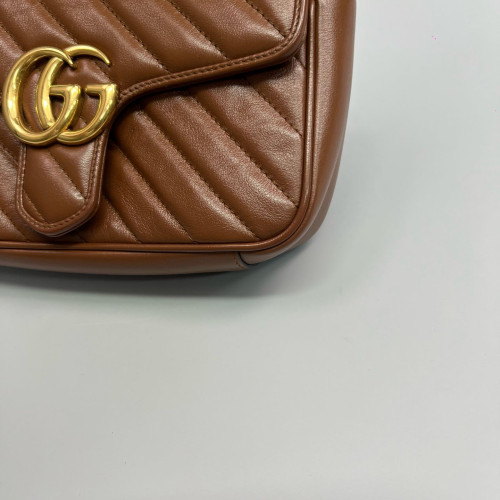 Gucci Mini GG Marmont Calfskin Tan