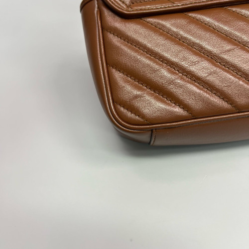 Gucci Mini GG Marmont Calfskin Tan