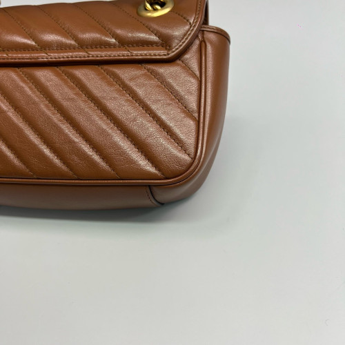 Gucci Mini GG Marmont Calfskin Tan