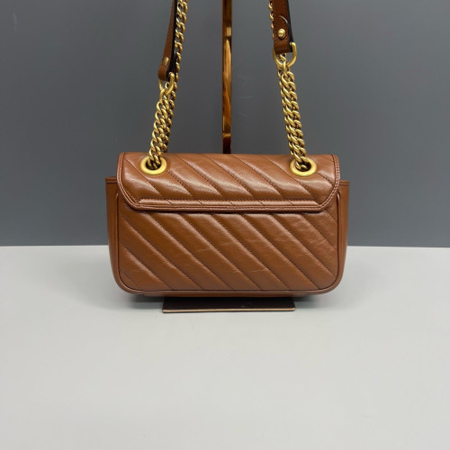 Gucci Mini GG Marmont Calfskin Tan