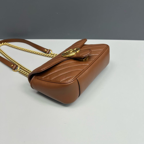 Gucci Mini GG Marmont Calfskin Tan
