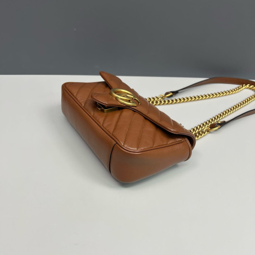 Gucci Mini GG Marmont Calfskin Tan