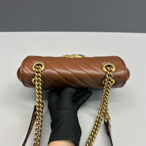 Gucci Mini GG Marmont Calfskin Tan