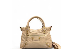 Balenciaga City Two-Way Bag Arena Lambskin Nude Pink