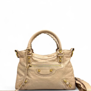 Balenciaga City Two-Way Bag Arena Lambskin Nude Pink