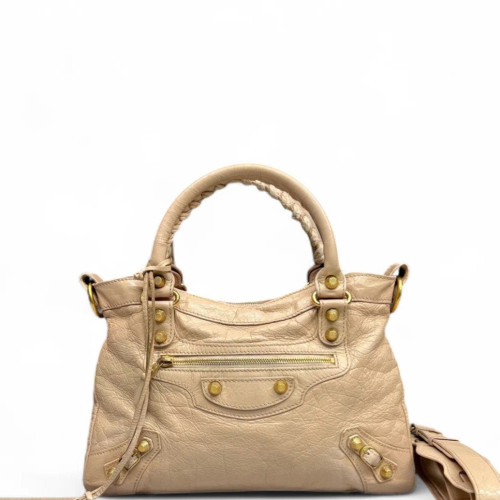 Balenciaga City Two-Way Bag Arena Lambskin Nude Pink