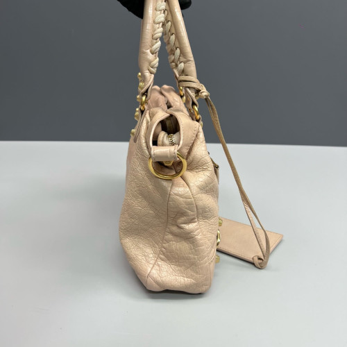 Balenciaga City Two-Way Bag Arena Lambskin Nude Pink