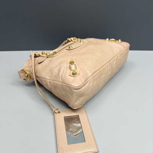 Balenciaga City Two-Way Bag Arena Lambskin Nude Pink