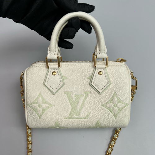 Louis Vuitton Nano Speedy Bandouliere Monogram Empreinte Giant Light Green