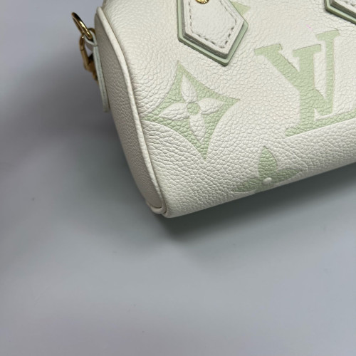 Louis Vuitton Nano Speedy Bandouliere Monogram Empreinte Giant Light Green