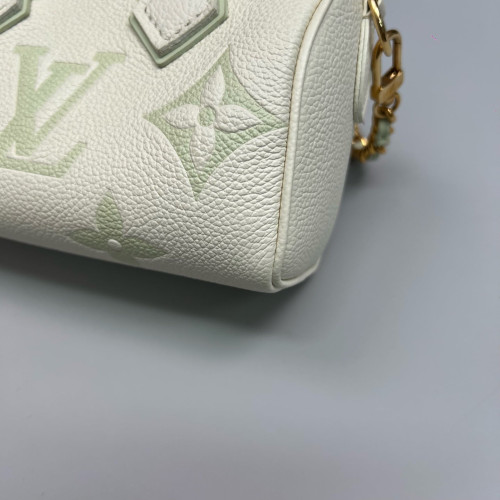 Louis Vuitton Nano Speedy Bandouliere Monogram Empreinte Giant Light Green