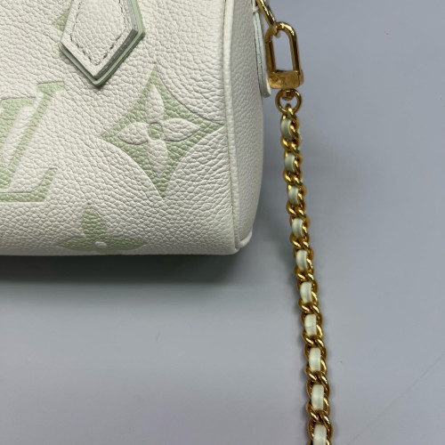 Louis Vuitton Nano Speedy Bandouliere Monogram Empreinte Giant Light Green