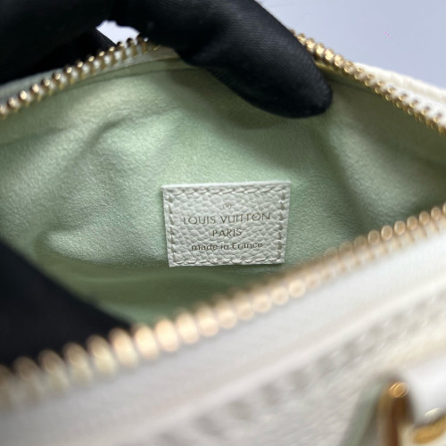 Louis Vuitton Nano Speedy Bandouliere Monogram Empreinte Giant Light Green