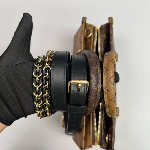 Louis Vuitton Onthego East West Reverse Monogram Giant Brown Black