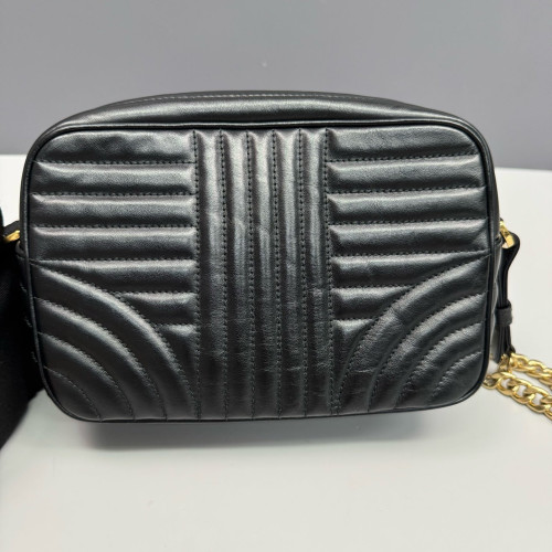 Prada Diagramme Camera Calfskin Black