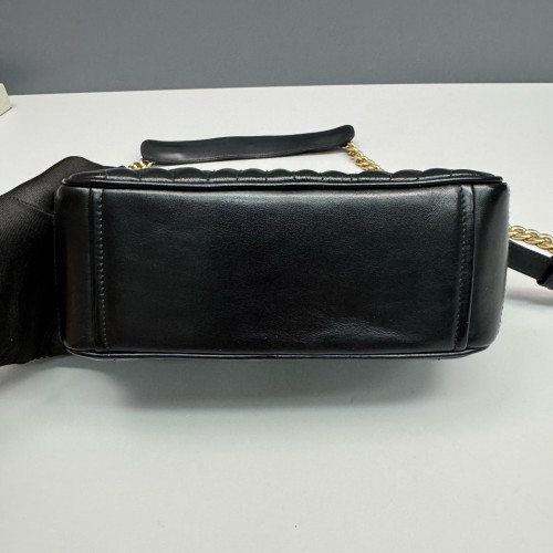 Prada Diagramme Camera Calfskin Black