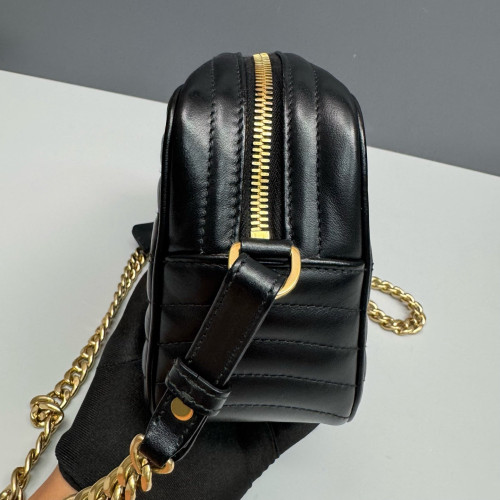 Prada Diagramme Camera Calfskin Black