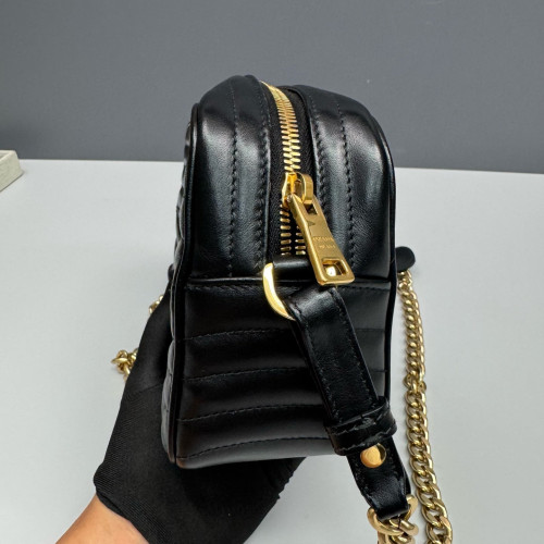 Prada Diagramme Camera Calfskin Black