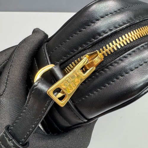 Prada Diagramme Camera Calfskin Black