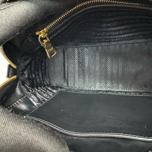 Prada Diagramme Camera Calfskin Black