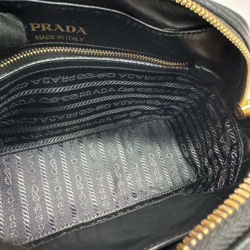 Prada Diagramme Camera Calfskin Black
