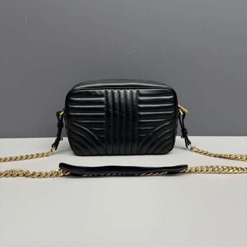 Prada Diagramme Camera Calfskin Black