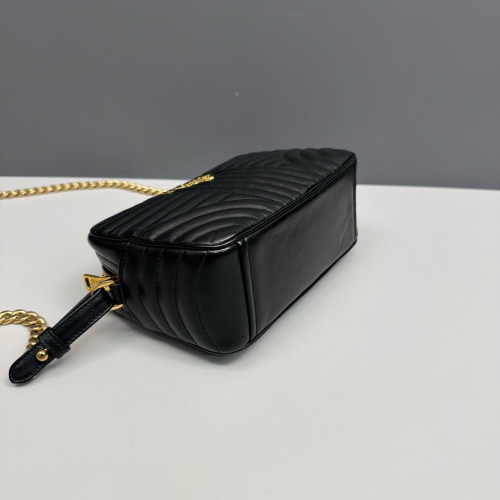 Prada Diagramme Camera Calfskin Black